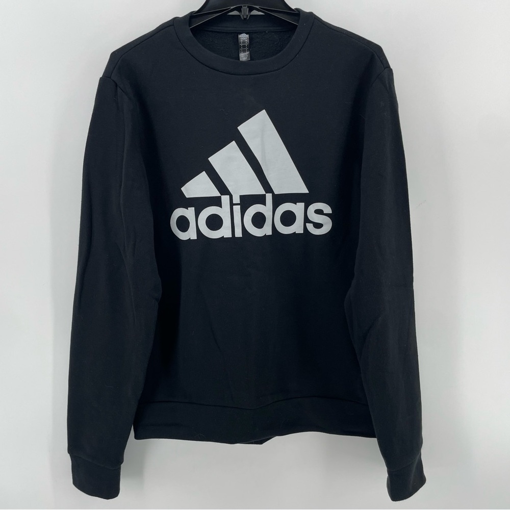 Adidas Golf Crewneck Sweatshirt Black Fleece Logo S